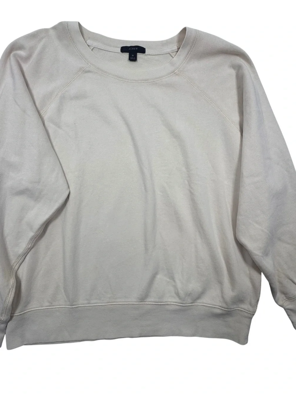 J.Crew Magic Rinse Crewneck Sweatshirt In Natural Size Medium